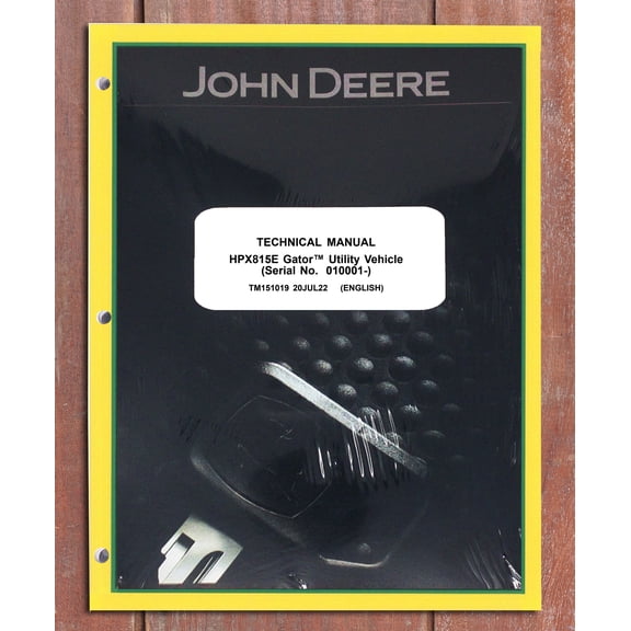 John Deere HPX815E Utility Vehicle Service Manual - Part Number # Deere TM151019