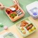 thumbnail image 2 of Yuarrent Fiambrera con compartimentos para estudiantes de oficina, contenedor de alimentos para microondas, hebilla reutilizable de plástico, Mostrada Violeta, 2 of 6