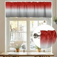 thumbnail image 7 of Abstract Valances for Windows, 42 x 12in, Red Grey Gradient Modern Art Rod Pocket Kitchen Valance Curtain Light Filtering Window Treatments for Living Room Bedroom, 1 Panel, 7 of 7