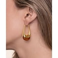 thumbnail image 5 of PRIYAL Long Oval Chunky Dangle Gold Hoops with Colored Resin Gemstone Statement Earrings for Women, Bold Drop Handmade Exaggerated Irregular Trendy Bohemian Jewelry Gifts, 5 of 6