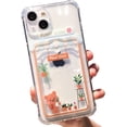 thumbnail image 7 of Compatible with iPhone Case,Cute Cartoon Bear Credit Card Slot Holder Wallet Transparent Camera Lens Protection Clear Soft Shockproof Cover Phone Case (Cherry,iPhone Xs), 7 of 7