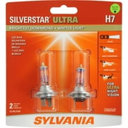 SYLVANIA H7 SilverStar Ultra High Performance Halogen Headlight Bulb, (Pack of 2)