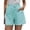 Blue, variant on LINGLANG Womens Casual Loose Shorts Plus Size Solid Color Summer Shorts Drawstring Elastic Waist Comfy Shorts with Deep Side Pockets for Daily