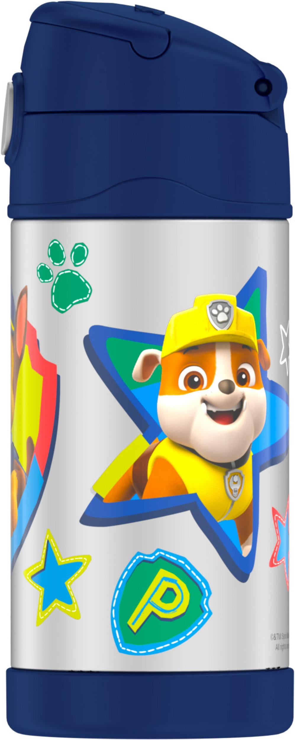 Thermos Stainless Steel Funtainer Water Bottle with Straw, Paw Patrol, 12 Fluid Ounces