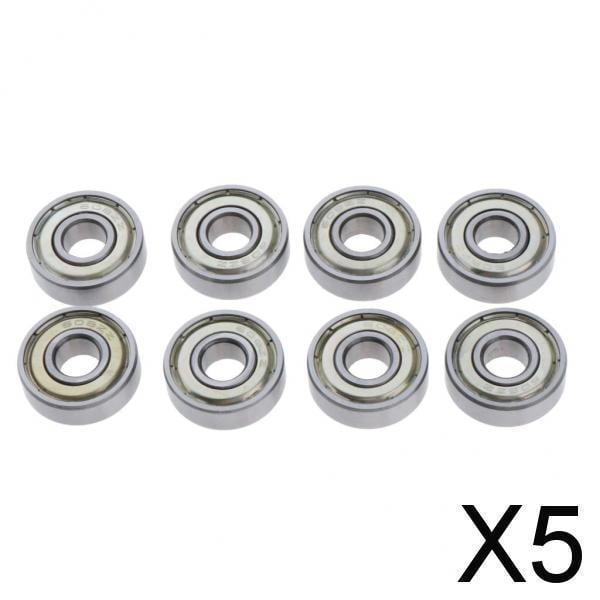 Colaxi 5-Lot de 6 8 Pcs Sans Friction Abec 7 Roulements de Planche à Roulettes de Remplacement 5 Pcs