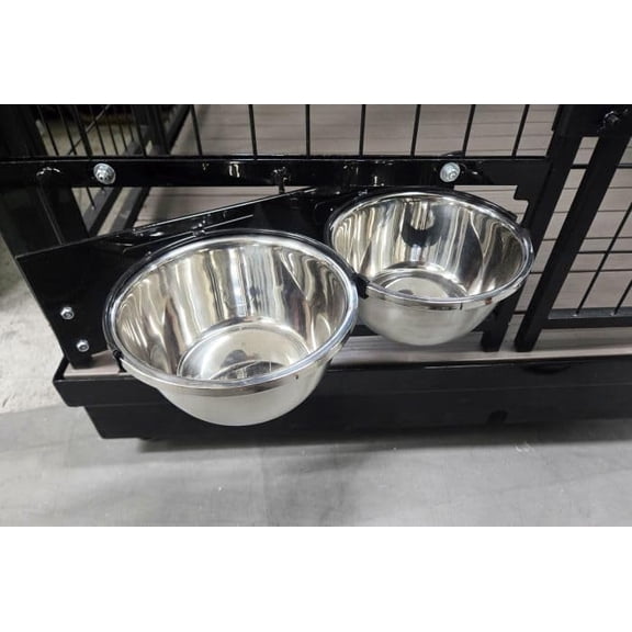 Swivel Bowl Bracket & Metal Bowls (Magnetic Latch)