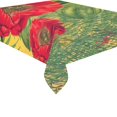 thumbnail image 2 of BSDHOME Flora Cotton Linen Tablecloth 52x70 inches Tablecover Desk Table Cloth For Dining Room, Tea Table, Picnics, Parties, 2 of 5