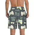 thumbnail image 3 of Bixox Men's Gamers printing Casual Classic Fit Short Summer Beach Shorts, 3 of 6