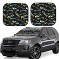 thumbnail image 6 of Kdxio Colorful Skateboard Print 2-Piece Sun Shade Front Windshield - Foldable Car Front Window Sunshades for Most Sedans SUV Truck, 6 of 6