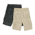 thumbnail image 2 of Boy's 2Pc Combo Belted Twill Cargo Shorts, Charcoal/Stone, 14, 2 of 9