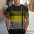 thumbnail image 1 of Weiqiqre T-Shirts pour Homme T-Shirt à Manches Courtes à Blocs de Couleur Col Ras du Cou Chandail Décontracté Basique, 1 of 4