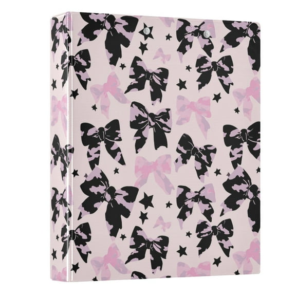 Three Ring Binder Bow Pastel Colors 1.5 Inch Round Binder D-Rings for Office Supplies and More