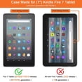 thumbnail image 2 of AUshell for Amazon Fire 7 ( 5th/7th/9th Generation, 2015/2017/2019 Release).Case with Clear Transparent Back and TPU Shockproof Frame Cover for Amazon Fire 7, Clear, 2 of 8