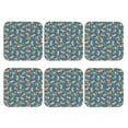 thumbnail image 2 of Pofeuu Corgi with Flowers Print Leather Coasters Set of 6, Round Cups Mugs Mat Pad for Home Kitchen Heat Resistant Drink Coasters,Square, 2 of 7