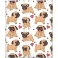 thumbnail image 3 of Pug Gifts for Pug Lovers, Pug Dog Blanket for Adults Kids, Birthday Valentine''s Day Pug Gifts for Women Men, Dog Mom Gifts Decor for Sofa Chair Bed Travelling Camping, 3 of 6
