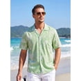 thumbnail image 5 of Men's Hawaiian Beach Short Sleeve Summer Button Up Shirt Tropical Casual Button Down Shirt, 5 of 10