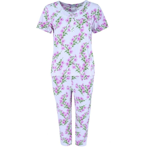 Elegant Emily  Floral Capri Sleep Set (Women)