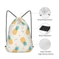 thumbnail image 5 of XMXT Waterproof Gym Bag, Tropical Pineapple Print Drawstring Backpack for Men, m Beige, 5 of 8