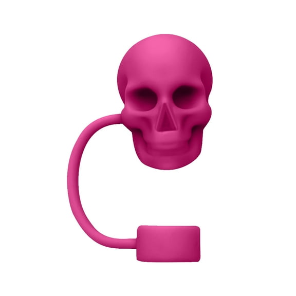 Deeceymbur Silicone Straw Cover Cap Cup toppers for Straw Halloween Skull Straw Cap Cup Food Grade Silicones Ice Cup 10MM Silicones Straw Sleeve Headphones Version