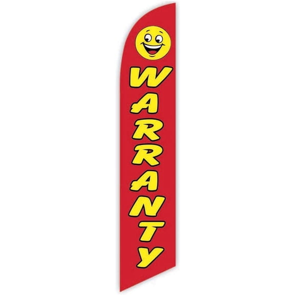 Cobb Promo Warranty Red Advertising Feather Flag 12ft - Replacement Flag Only Without Poleset