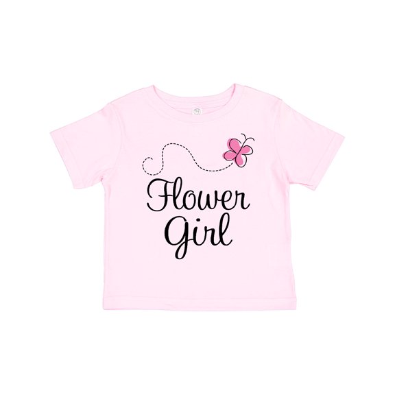 Inktastic Flower Girl Wedding Butterfly Girls Toddler T-Shirt
