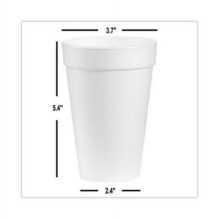 Foam Drink Cups, 16 oz, White, 20/Bag, 25 Bags/Carton Foam Drink Cups, 16 oz, White, 20/Bag, 25 Bags/Carton