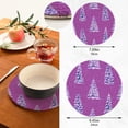 thumbnail image 2 of SKYSONIC Snow Tree Christmas Pot Holders Trivets, 2 Pcs Heat Resistant Trivets,Purple Xmas Winter Cotton Thread Weave Mats for Hot Pads Pans Pot Bowl Teapot for Kitchen Decor, 2 of 7