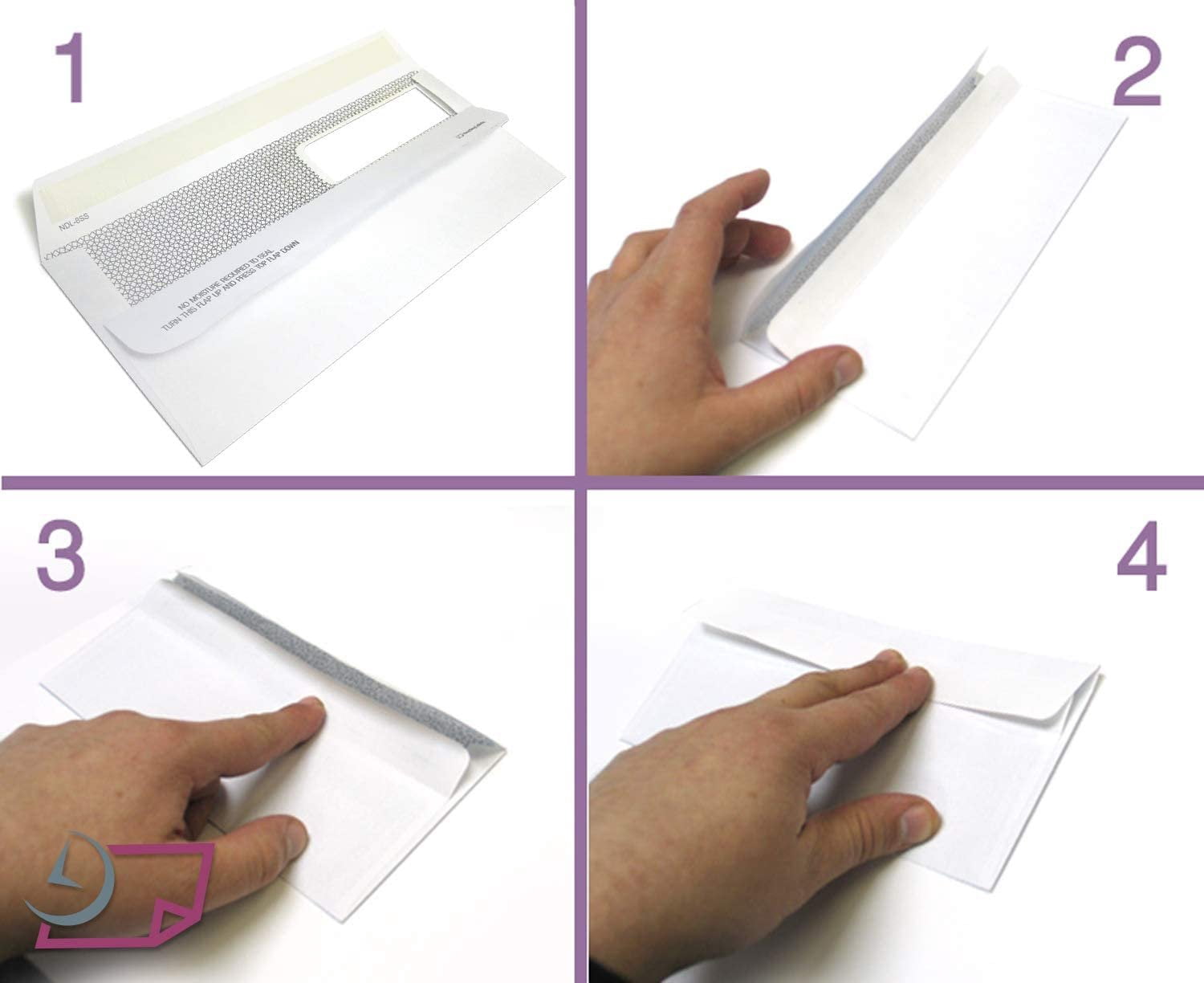 Box of 500 # 8 Self Seal Double Window Security Check Envelopes