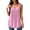 Pink, variant on Xyxonk Women Tunic Tops Plus Size V Neck Sleeveless Tank Tops Blouses Casual Swing Flowy Pleated Solid color Trendy Summer Clothes Beige2XL
