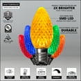 thumbnail image 5 of Kringle Traditions LED Christmas Light Bulbs, LED Bulbs Christmas LED Light Replacement Bulbs, Pack of 25, Dimmable SMD Shatter Resistant (Multicolor, C7 Bulbs / E12 Base), 5 of 5
