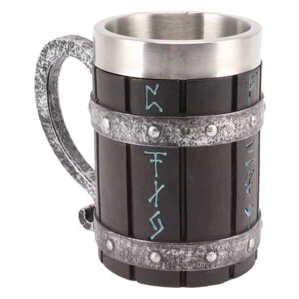 Taza De Jugos, Taza De Cerveza Decorativa Práctica De Acero Inoxidable Con Carcasa De Resina Grande Para El Hogar