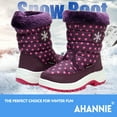 thumbnail image 4 of Ahannie Girls Warm Snow Boots,Kids Outdoor Insulated Winter Boots, 4 of 5