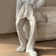 thumbnail image 5 of Pantalones largos de moda para hombre, color sólido, informales, elásticos, con cordones, holgados, deportivos, de trabajo, blusa para hombre, 5 of 5