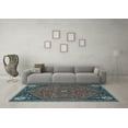 thumbnail image 3 of Ahgly Company Indoor Round Persian Light Blue Traditional Area Rugs, 6' Round, 3 of 4