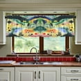 thumbnail image 3 of Yayeee Kitchen Curtains Tier Set of 2 Light Filtering 57"x36" Over Sink Window Panels, Art Field, 3 of 7