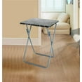 thumbnail image 2 of J&V TEXTILES Multi-Purpose Sturdy and Durable Decorative Bedside Laptop Snack Cocktails TV Folding Table Tray Desk Bedside Laptop Snacks Brown Marble, 2 of 3