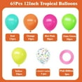 thumbnail image 2 of Tropical Hawaiian Balloons Set, 65Pcs 12In Summer Party Luna Balloons with Hot Pink Green Orange Yellow Teal Blue for Hawaiian Luau Summer Birthday Party Decorations, 2 of 14