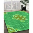 thumbnail image 2 of Ahgly Company Indoor Square Patterned Neon Green Area Rugs, 6' Square, 2 of 6