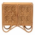 thumbnail image 3 of bali & pari Baylor Bohemian Light Honey Rattan Storage Cabinet, 3 of 6