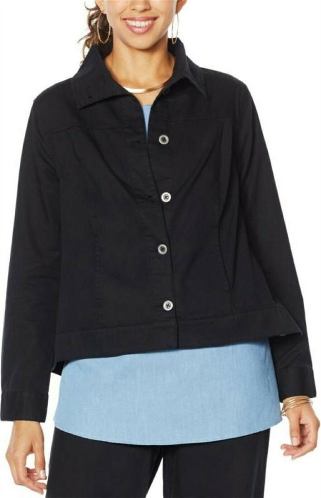 DG2 Diane Gilman SoftCell Denim Jacket Basic Women's 698-855 - Walmart.com