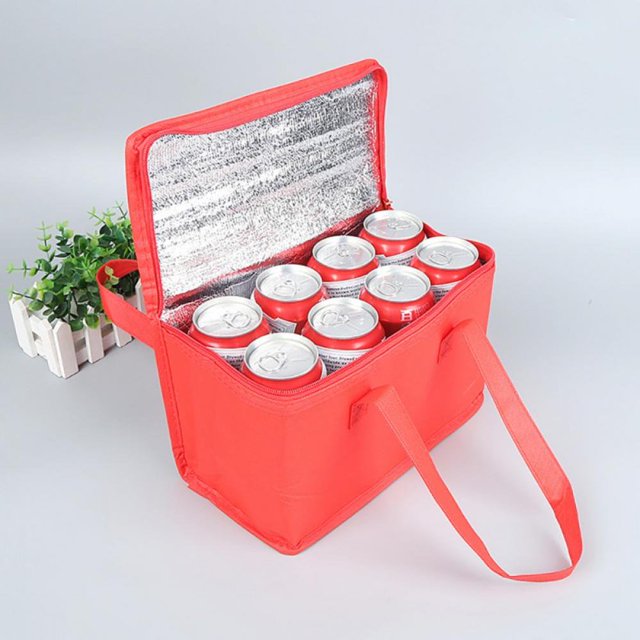 Sac de Livraison de Nourriture Isolé en Nylon Robuste Grande Capacité avec Isolation - Parfait pour Réchauffer les Aliments Chauds Ou Froids à la Maison 11*5.5*6.7”