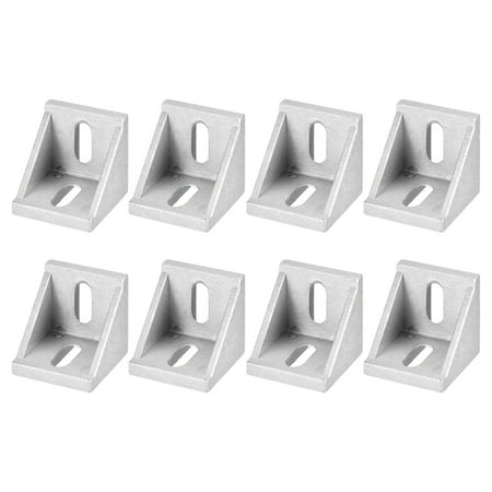 

8Pack Inside Corner Bracket Gusset 42x42x41mm 4545 for 4545/5050 Series Aluminum Extrusion Profile Silver