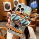 thumbnail image 1 of Carcasa Para IPhone 13 14 Plus Pro Max 14Plus Lujo Transparente TPU Textura Ondulada Powerpuff Niñas Gafas De Sol Soporte Plástico Suave Silicona A Prueba De Golpes Funda De Teléfono Móvil, 1 of 4