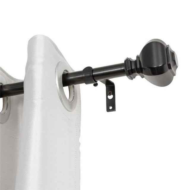 Utopia Alley D12Z Tringles à Rideaux Décoratives Ajustables 0.75 Po pour Fenêtres 28 à 48 Po - Noir