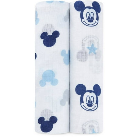 Ideal Baby by the Makers of Aden + Anais Disney Mickey Swaddle, Pack of