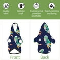 thumbnail image 6 of Fotbe Astronaut Dinosaur and Space Print Small Dog Sweater Hoodies Pet Grey Hooded Soft Fleece Sweatshirts with Pocket Fall Winter Puppy Cat Sweaters Warm Clothes-Small, 6 of 7