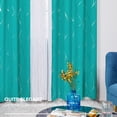 thumbnail image 6 of ZOPZO Blackout Curtains, Silver Wave Line Print, Peacock Blue, 52W x 96L Inch, Noise Reducing, Privacy Drapes for Bedroom, 2 Panels, 6 of 8