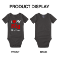 thumbnail image 3 of I Love My Big Brother Cute Baby Girl Boys Romper Print Jumpsuit, 3 of 5