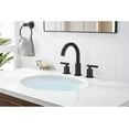 thumbnail image 2 of Matte Black Bathroom Faucet 3 Hole, 8 Inch Widespread with Pop-up Drain, 2 Handle Bathroom Sink Faucet, Modern Vanity Faucet for Bathroom Sink with 360° Swivel Spout, 2 of 6