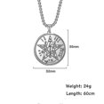 thumbnail image 3 of Collar con colgante de tetragramatón shaofei acero inoxidable, 3 of 5